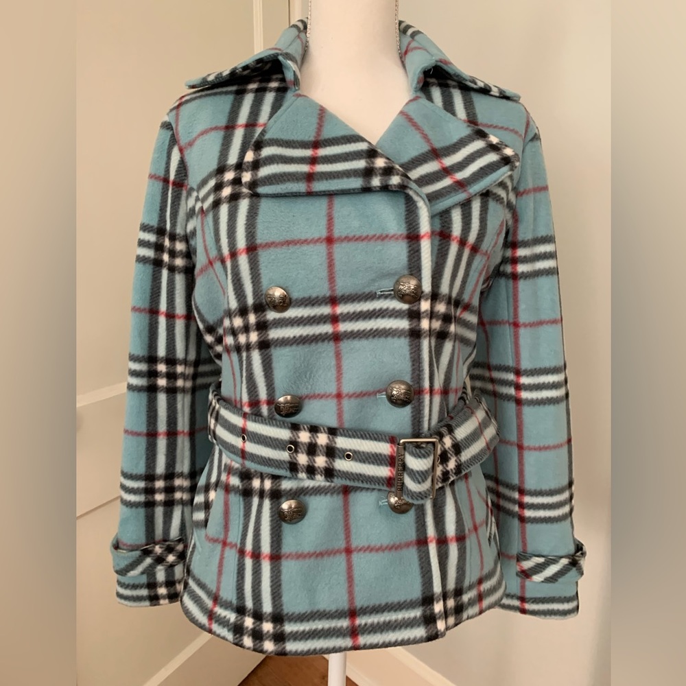 NWT Burberry London Check Cotton Fleece Jacket Coat XL